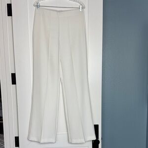 Mango Cream Boot-Cut Trousers